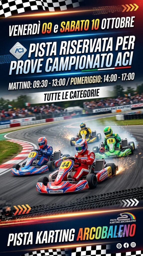 Prove campionato aci 09 e 10 ottobre 2026